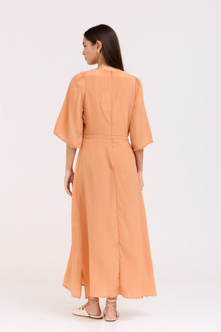 Peach Elora Dress