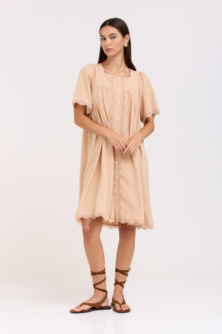 Cream Joelle Dress