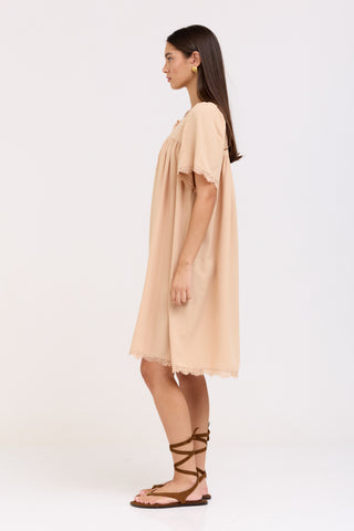 Cream Joelle Dress