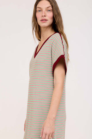 Green Stripes Eva Dress