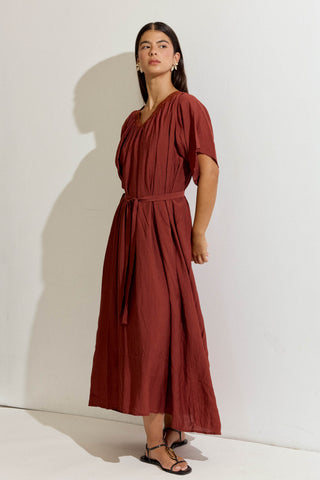 Burgundy Flora Dress