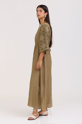Olive Green Eden Dress