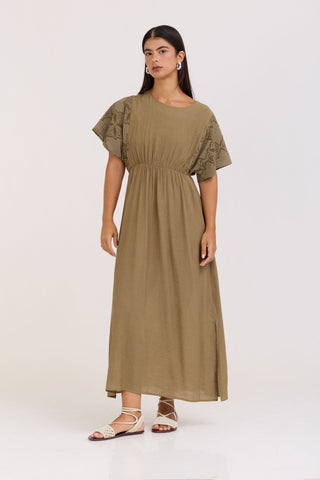 Olive Green Eden Dress