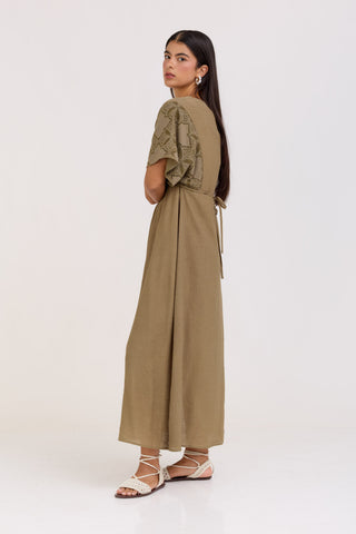 Olive Green Eden Dress