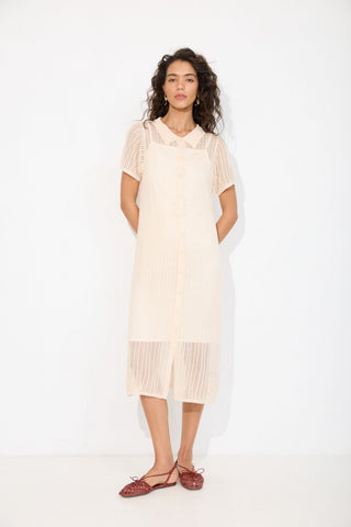 Cream River Dress