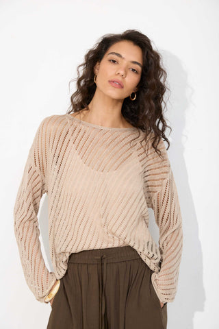 Brown Bonnie Knit Top