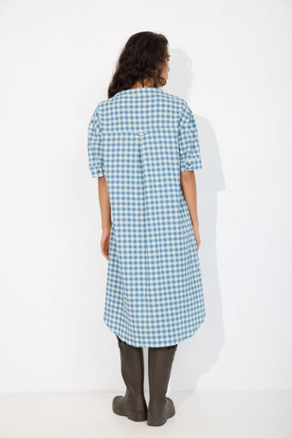 Blue Plaid Moss Dress