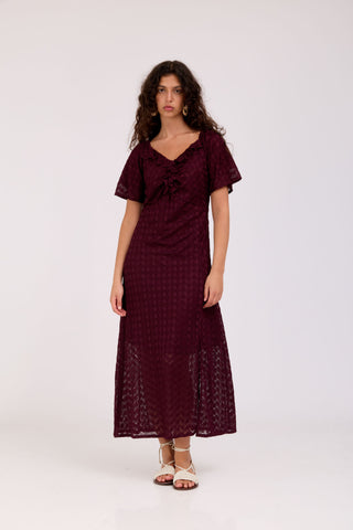Burgundy Nila Dress