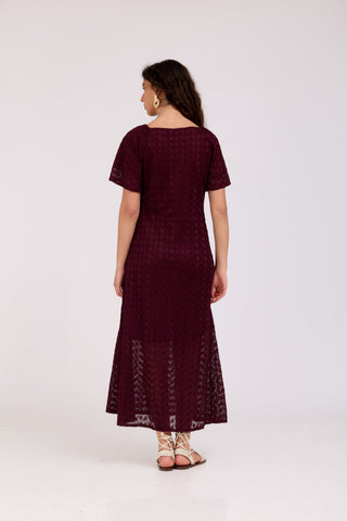Burgundy Nila Dress