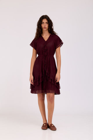 Burgundy Hila Dress