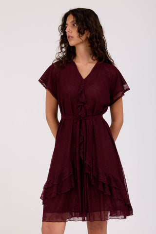 Burgundy Hila Dress