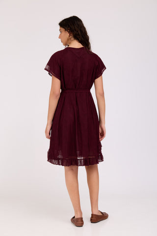 Burgundy Hila Dress