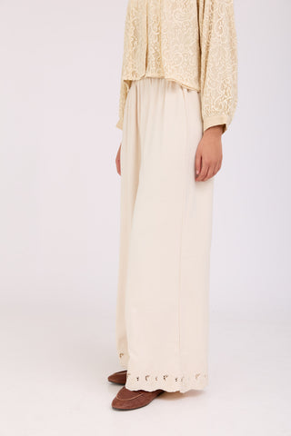 Cream Elena Pants