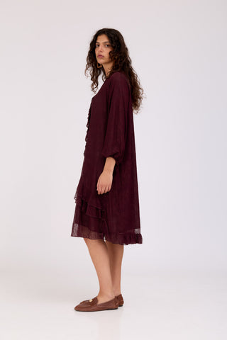Burgundy Hila Dress