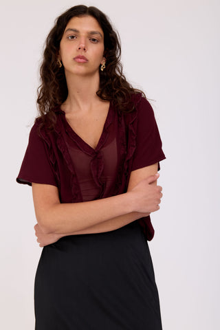 Burgundy Loren Shirt
