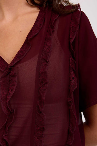 Burgundy Loren Shirt