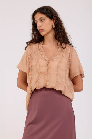 Peach Loren Shirt